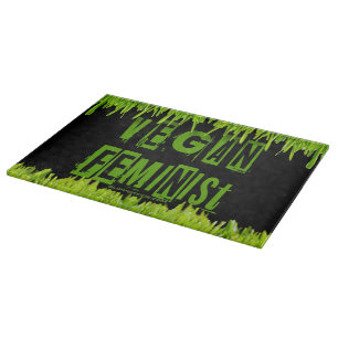 SlipperyJoe's Veganer feministischer Gräser-Wortbl Schneidebrett