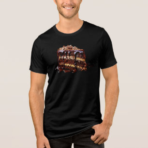 SlipperyJoe's verwöhnender mehrschichtiger Schokol Tri-Blend Shirt