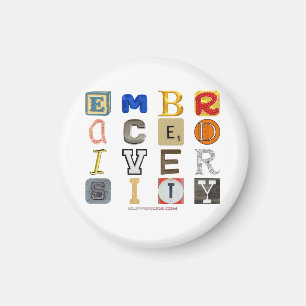 SlipperyJoe's Vielfalt-umarmung ausgeschnittene Bu Magnet