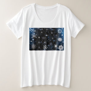 SlipperyJoes Weihnachten winterlich magisch friedl Große Größe T-Shirt