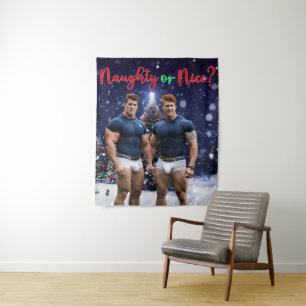 SlipperyJoe's Weihnachtsbäume Urlaub bunt vib Wandteppich