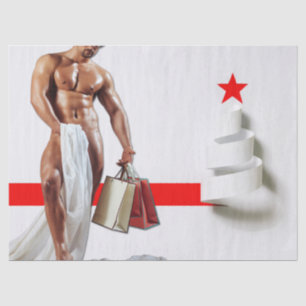 SlipperyJoe's Weihnachtseinkauf weißes Papier Spir