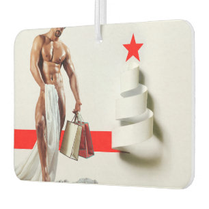 SlipperyJoe's Weihnachtseinkauf weißes Papier Spir Autolufterfrischer