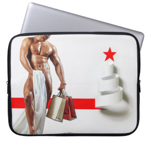 SlipperyJoe's Weihnachtseinkauf weißes Papier Spir Laptopschutzhülle