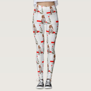 SlipperyJoe's Weihnachtseinkauf weißes Papier Spir Leggings