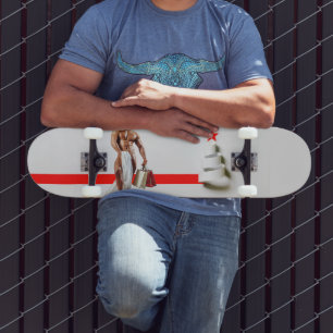 SlipperyJoe's Weihnachtseinkauf weißes Papier Spir Skateboard