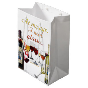 SlipperyJoe's Weintrinkgefäß freche Wortspielerei Mittlere Geschenktüte