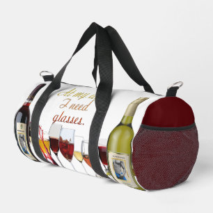SlipperyJoe's Weintrinkgeschirr freche Wortspieler Duffle Bag