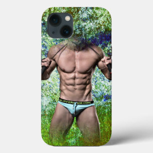 SlipperyJoe's weißer muskulöser sexy Mann Speedo s Case-Mate iPhone Hülle