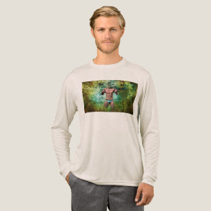 SlipperyJoe's weißer muskulöser sexy Mann Speedo s Tri-Blend Shirt