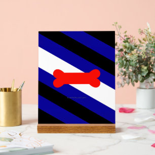 SlipperyJoes Welpen-Spiel-Stolzflagge ausdrücken K Acrylschild