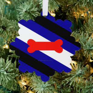 SlipperyJoes Welpen-Spiel-Stolzflagge ausdrücken K Ornament Karte