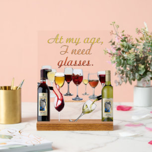 SlipperyJoe's Wine Glasses fermentierter Traubenwe Acrylschild