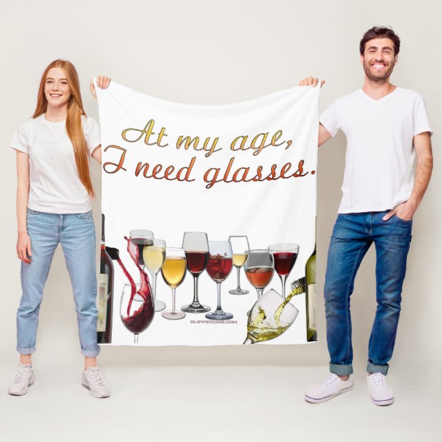 SlipperyJoe's Wine Glasses fermentierter Traubenwe Fleecedecke (Beispiel)