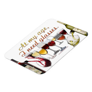 SlipperyJoe's Wine Glasses fermentierter Traubenwe Magnet