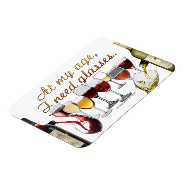 SlipperyJoe's Wine Glasses fermentierter Traubenwe Magnet (Linke Seite)