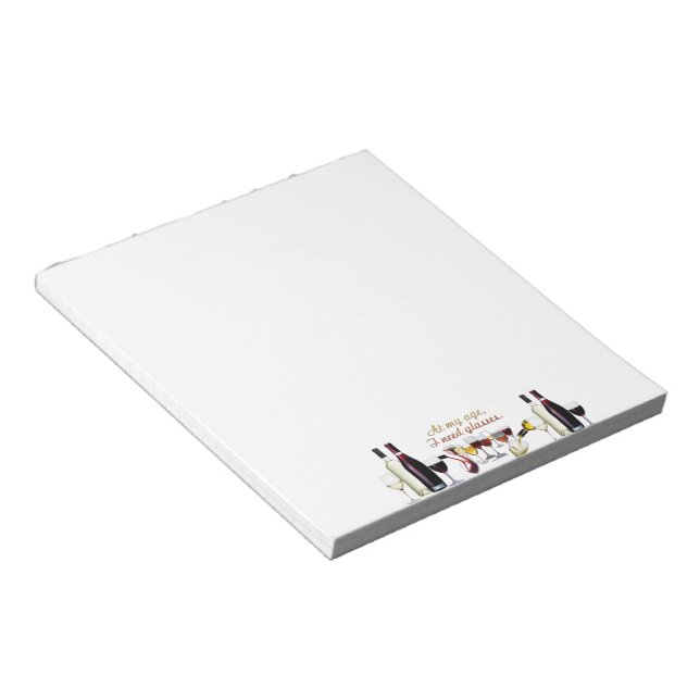 SlipperyJoe's Wine Glasses fermentierter Traubenwe Notizblock (angewinkelt)