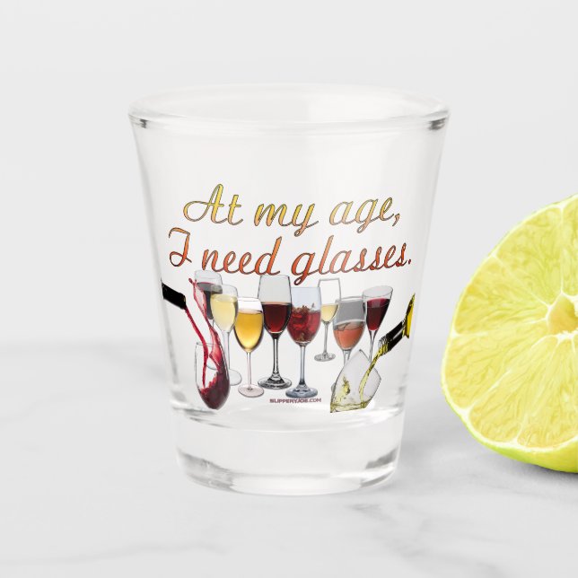 SlipperyJoe's Wine Glasses fermentierter Traubenwe Schnapsglas (Vorderseite)