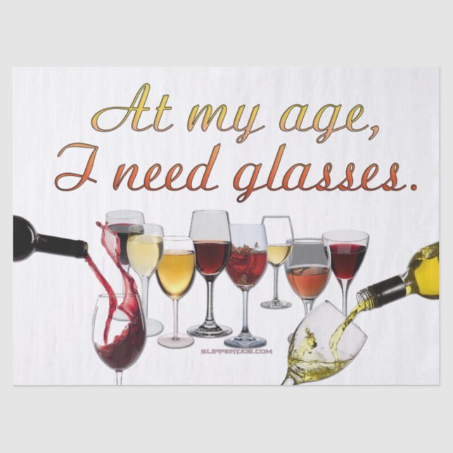 SlipperyJoe's Wine Glasses fermentierter Traubenwe Seidenpapier (Vorderseite)