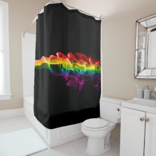SlipperyJoes Wolke aus Regenbogen-Energiedampf fin Duschvorhang