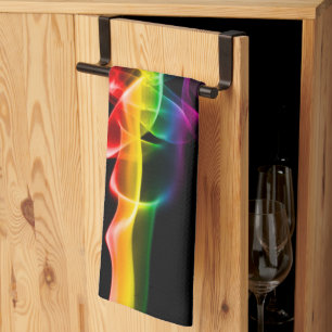 SlipperyJoes Wolke aus Regenbogen-Energiedampf fin Geschirrtuch