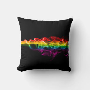 SlipperyJoes Wolke aus Regenbogen-Energiedampf fin Kissen