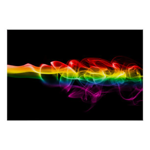 SlipperyJoes Wolke aus Regenbogen-Energiedampf fin Poster