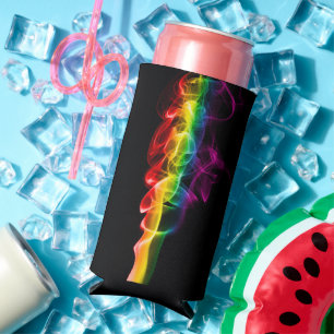 SlipperyJoes Wolke aus Regenbogen-Energiedampf fin Selters Dosenkühler