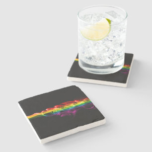 SlipperyJoes Wolke aus Regenbogen-Energiedampf fin Steinuntersetzer
