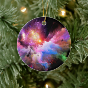 SlipperyJoe's Wolkenkunstwerk abstrakt lebendig su Keramik Ornament