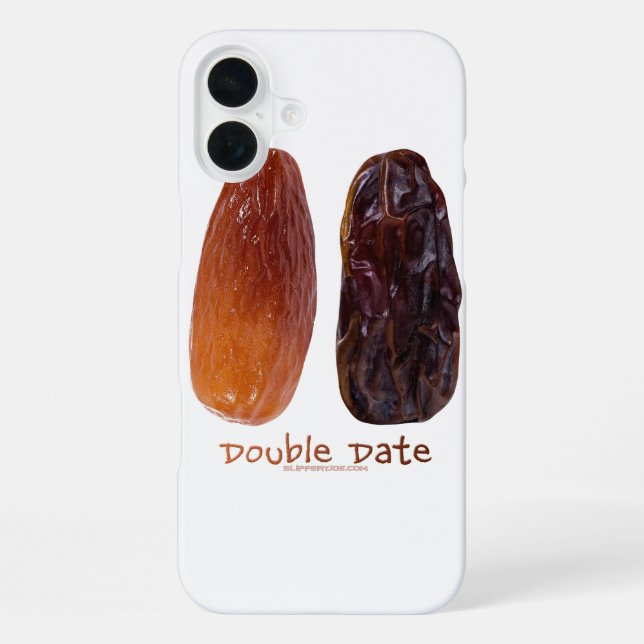 SlipperyJoe's zwei Daten mit zerknitterten Pflaume iPhone Hülle (Rückseite)