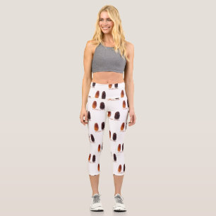 SlipperyJoe's zwei Datteln geschrumpelte runzlige Capri Leggings