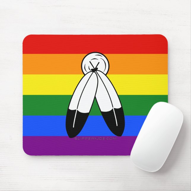 SlipperyJoe's Zwei-Geist-Pride-Flag-Zeremonial LGB Mousepad (Mit Mouse)