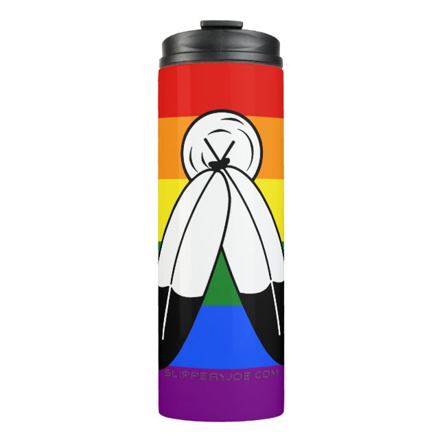 SlipperyJoe's Zwei-Geist-Pride-Flag-Zeremonial LGB Thermosbecher (Vorderseite)