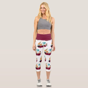 SlipperyJoe's zwei schwule Männer Liebe Cartoon Ba Capri Leggings