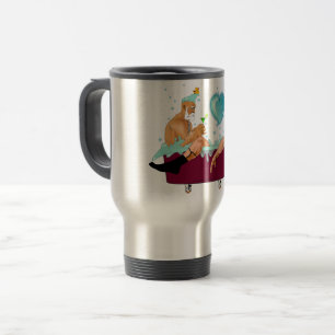 SlipperyJoe's zwei schwule Männer Liebe Cartoon Ba Reisebecher