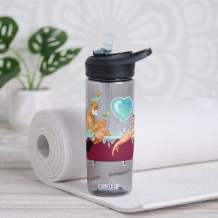 SlipperyJoe's zwei schwule Männer Liebe Cartoon Ba Trinkflasche