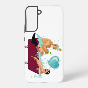 SlipperyJoe's zwei schwule Männer lieben Cartoon-B Samsung Galaxy Hülle
