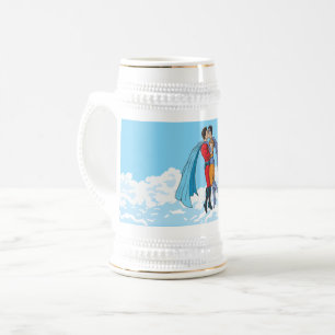 Slipperyjoes zwei Superhelden küssen Charaktere f Bierglas