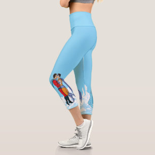 Slipperyjoes zwei Superhelden küssen Charaktere f Capri Leggings