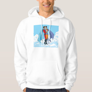 Slipperyjoe's zwei Superhelden küssen Charaktere f Hoodie