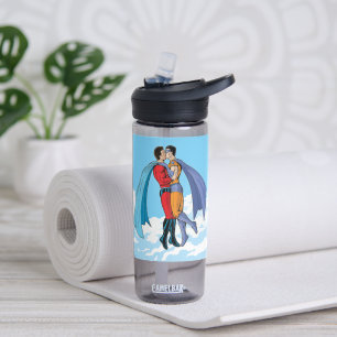 Slipperyjoe's zwei Superhelden küssen Charaktere f Trinkflasche