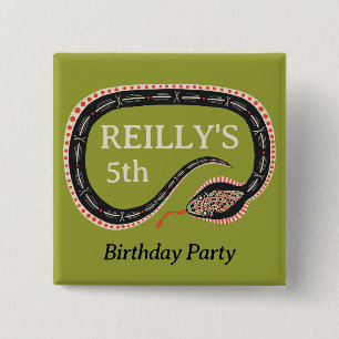 Slither Snake Kid's Birthday Party Button Button
