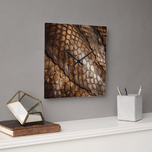 Slithering Chic Quadratische Wanduhr