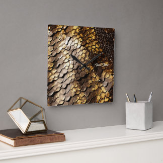 Slithering Chic Quadratische Wanduhr