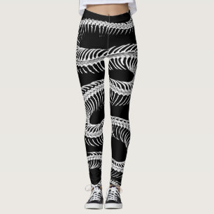 Slithering Schlangen-Skelett Leggings