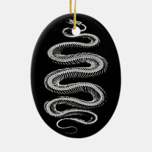 Slithering Snake Skeleton Keramikornament