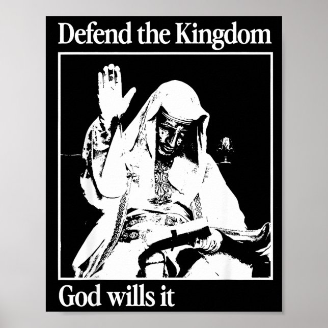 Sliver Mask King Baldwin Iv Meme The Leper King Wa Poster (Vorne)