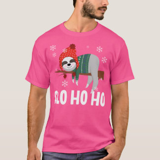Slo Ho Ho Sloth Christmas T-Shirt
