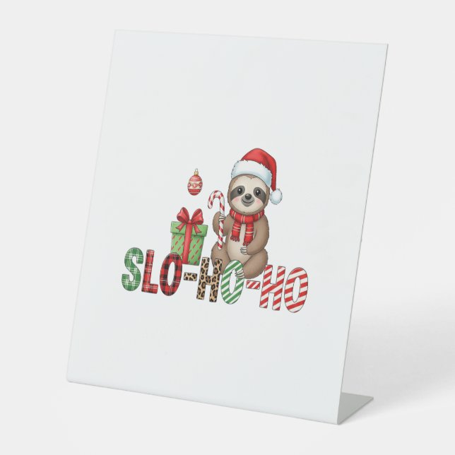 Slo Ho Ho Xmas Sloth 2 Sockelschild (Vorderseite)